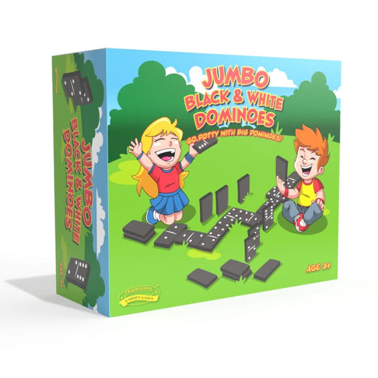 Jumbo Black and White Garden Dominoes